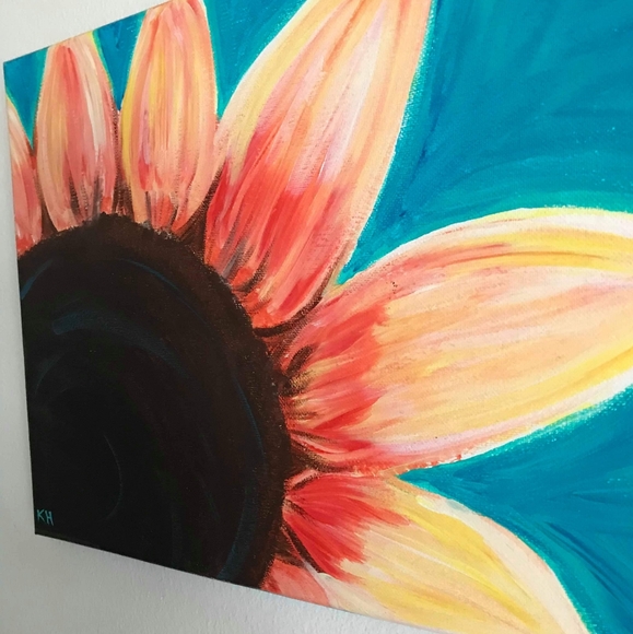 Sunflower Acrylic Painting Wall Art - Picture 3 of 3